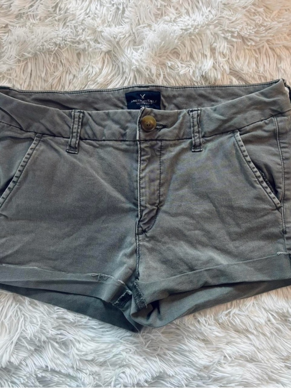 American Eagle Outfitters Olive Green Cargo Bermuda Shorts